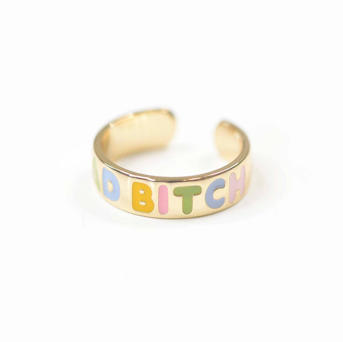 Bad Bitch Ring, Statement Adjustable Ring, Stackable Ring