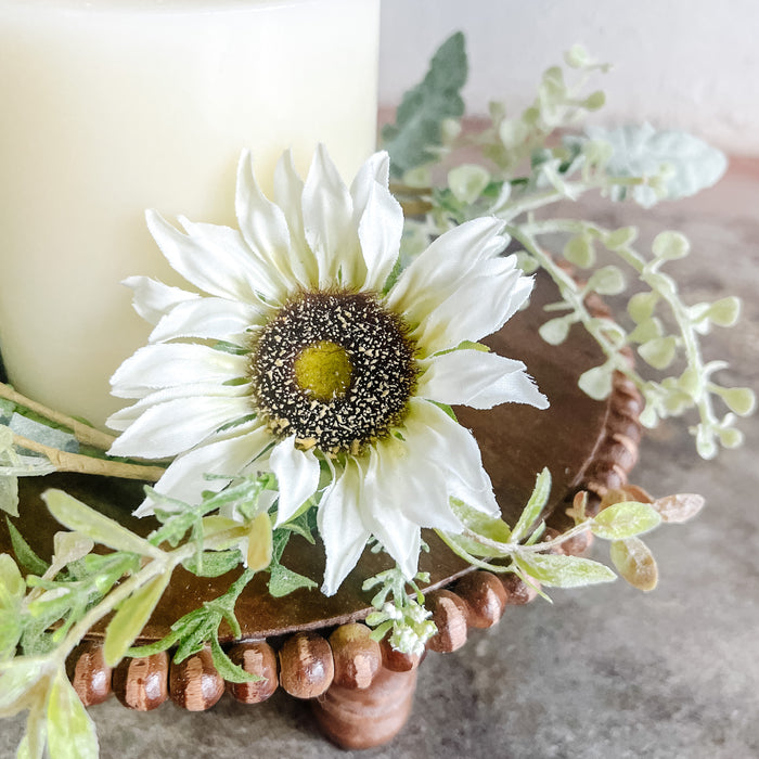 SUNFLOWER SUCCULENT CANDLE RING