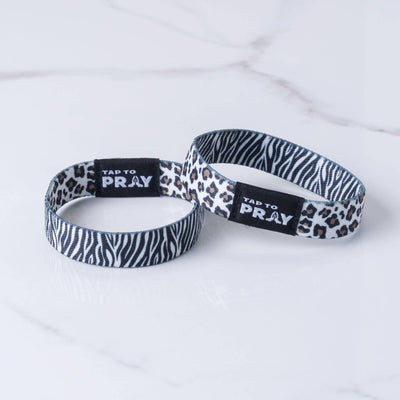 Tap To Pray™ Wristbands - Safari Zebra: X-Small