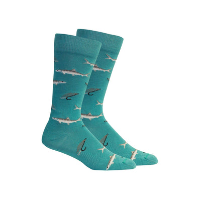 Trunk Bay (Bone Fish) Socks: Bluestone