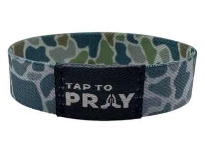 Tap To Pray™ Wristbands - River Rock Camo Moss & Slate: X-Large