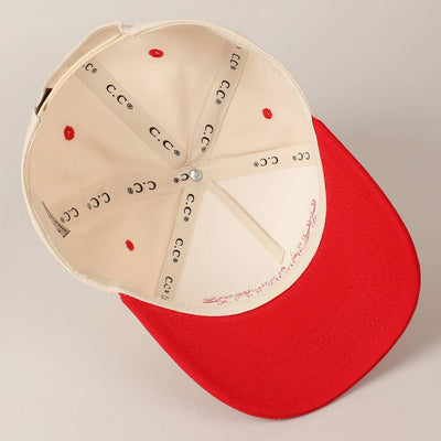 God Bless America Canvas Cap: Red