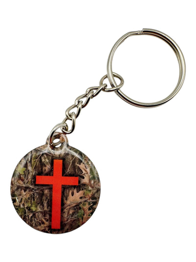 Tap To Pray™ - Prayer Tag Keychains: Blue Crystal + Cross