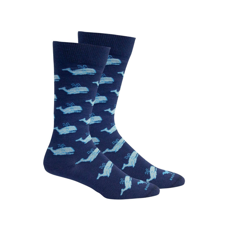 Spout (Whale) Socks: Navy
