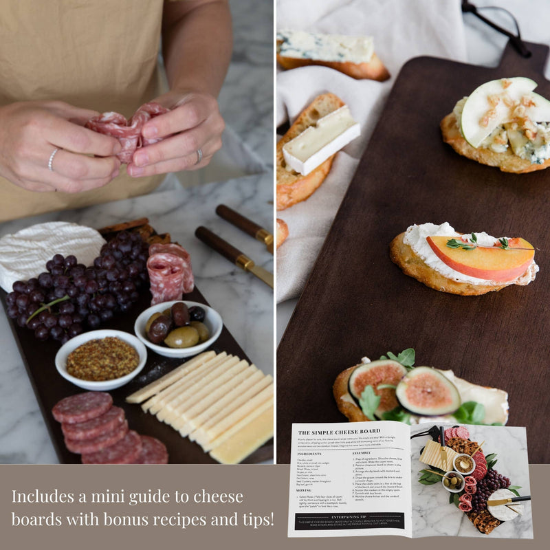 7 Piece Charcuterie Board Gift Set, Brown: Brown