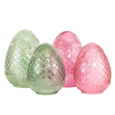 Annalise Glass Egg   Pink   8"