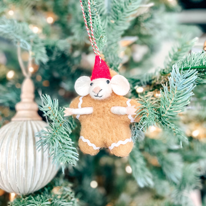 GINGERBREAD MOUSE ORNAMENT