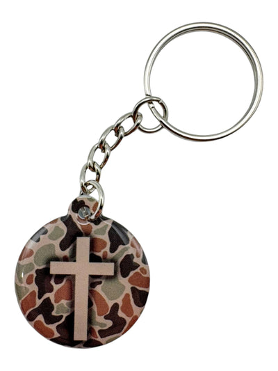 Tap To Pray™ - Prayer Tag Keychains: White + Cross
