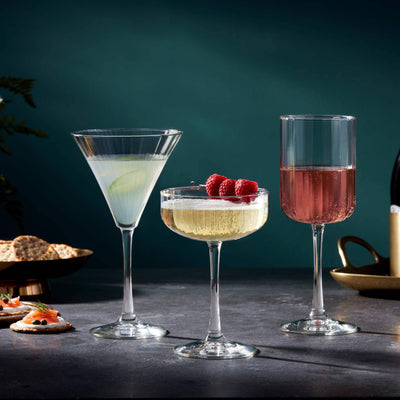 Libbey Paneled All Purpose Wine Glasses, 13.5oz