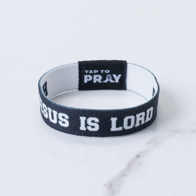 Tap To Pray™ Wristbands - Jesus Is Lord: Large / Jesus is Lord / Powered by Faith