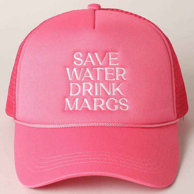 Save Water Drink Margs Trucker: BABY PINK