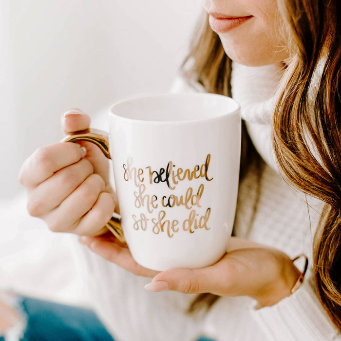 She Believed She Could Coffee Mug - Home Decor & Gifts