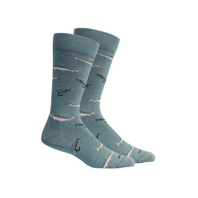 Trunk Bay (Bone Fish) Socks: Bluestone