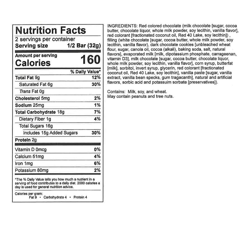 Candy Bar - Milk Chocolate - Red Velvet Cake - 2.25 oz