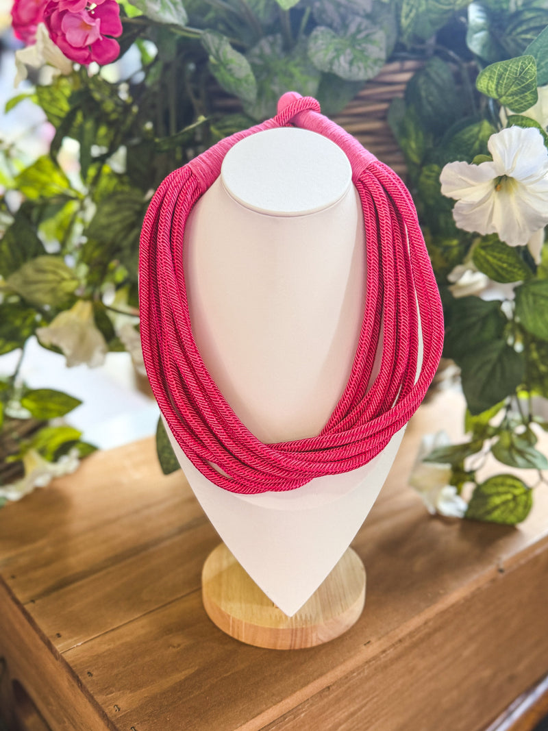 Pink Slub Necklace
