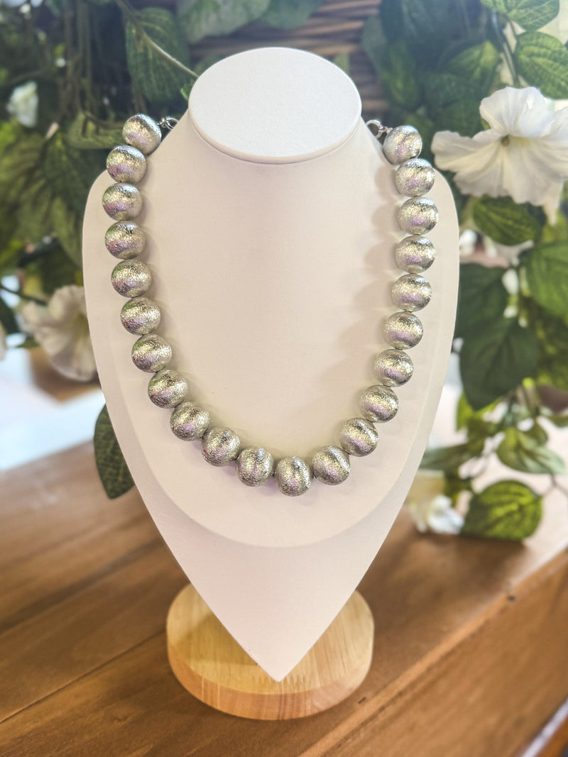 Big Ball Silver Necklace