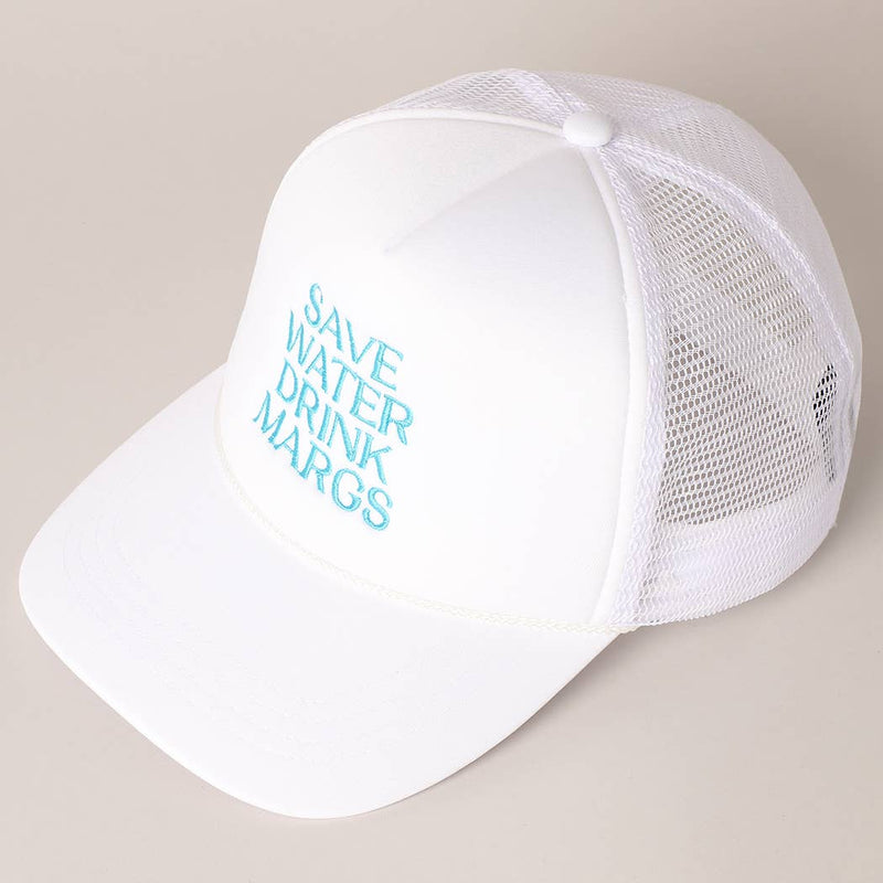 Save Water Drink Margs Trucker: BABY PINK