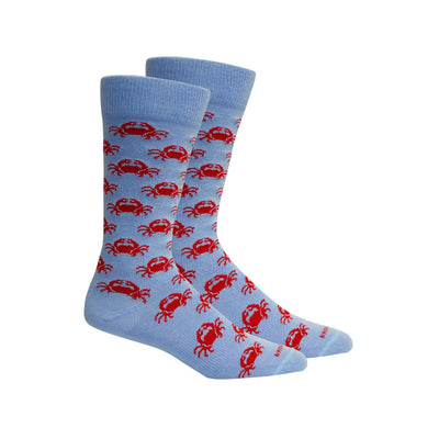 Pamlico (Crab) Socks: Della Blue