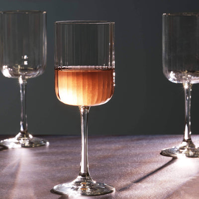 Libbey Paneled All Purpose Wine Glasses, 13.5oz