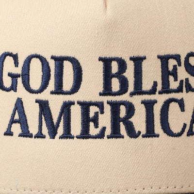 God Bless America Canvas Cap: Red