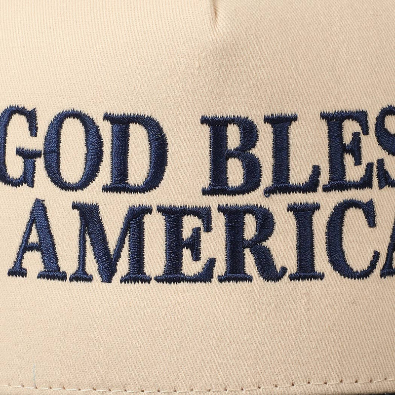 God Bless America Canvas Cap: Red