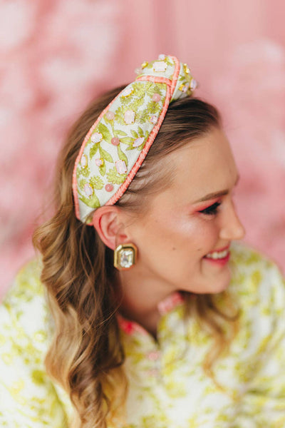 BC Caftan -Chartreuse and Blush with Feathers : Large/XL