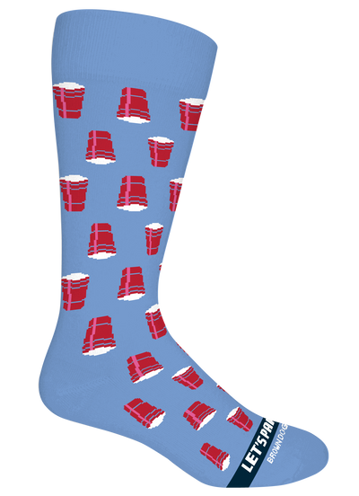 Party Cup (Red Cup) Socks: Della Blue