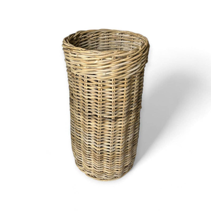 Rattan Round Umbrella Stand: One Size - 23 ½" H