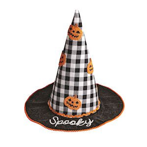 Beaded Pumpkin Witch Hat Sitter |Medium