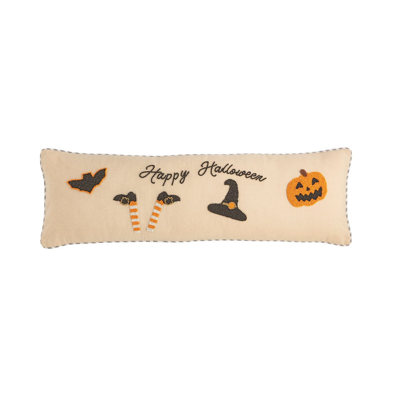 Happy Halloween Beaded Lumbar Pillow