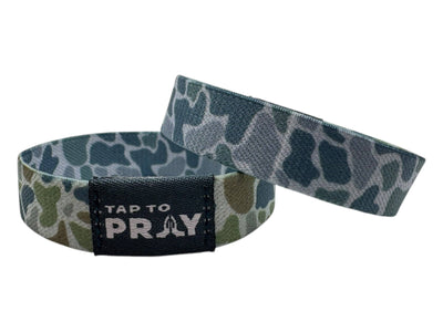 Tap To Pray™ Wristbands - River Rock Camo Moss & Slate: X-Large