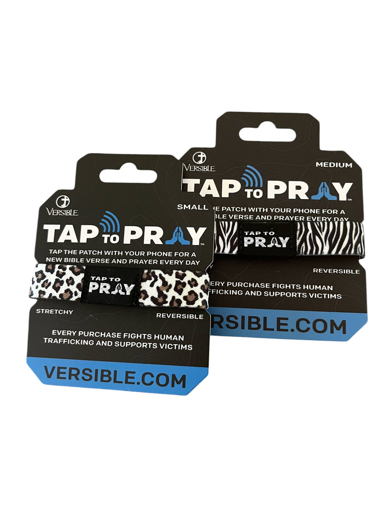 Tap To Pray™ Wristbands - Safari Zebra: X-Small