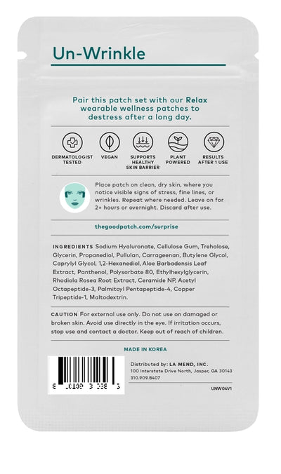 Un-Wrinkle Microdart Patches