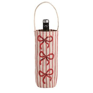 Holiday Bow Wine Bag