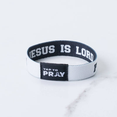 Tap To Pray™ Wristbands - Jesus Is Lord: Medium / Jesus is Lord / Powered by Faith