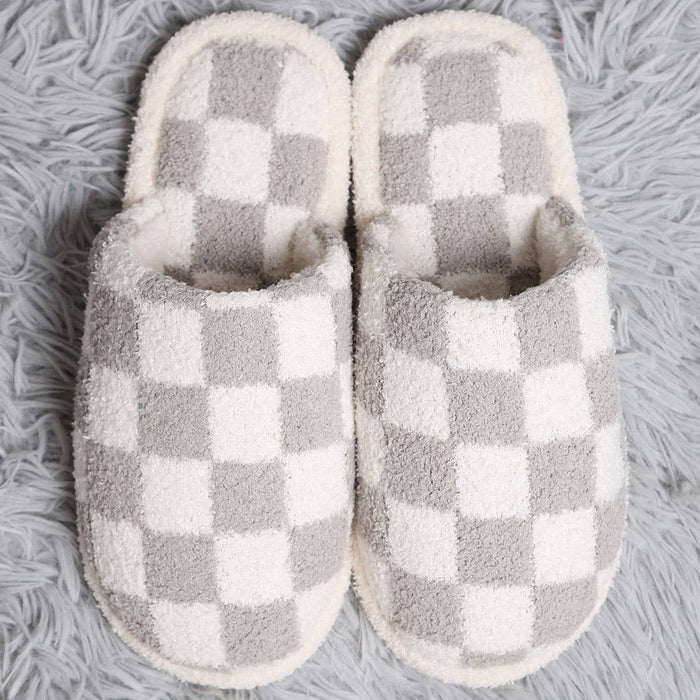 Checkerboard Slippers:
