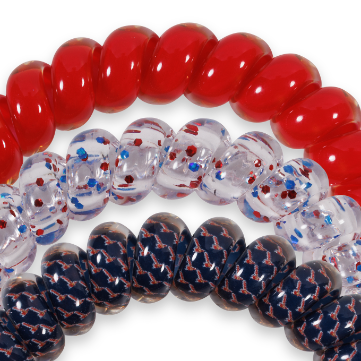 Spiral Hair Coils | Large | Atlanta Braves Hair Ties