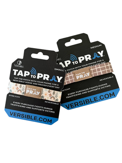 Tap To Pray™ Wristbands - Prairie &  Plaid: X-Small