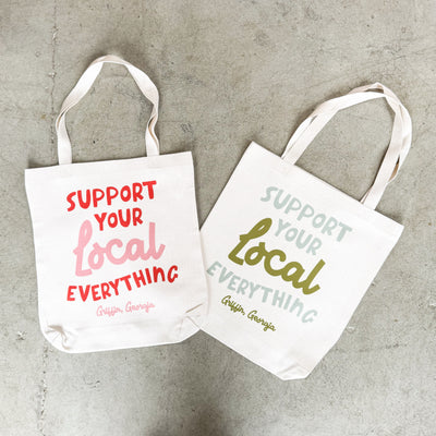 Local Tote Everything Tote Bag (Pink & Red)