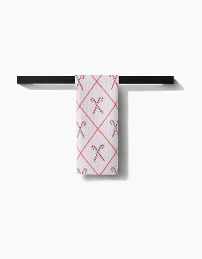 Festive Candy Canes Tea Towel