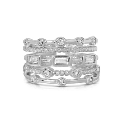 Layered Statement Ring: Gold