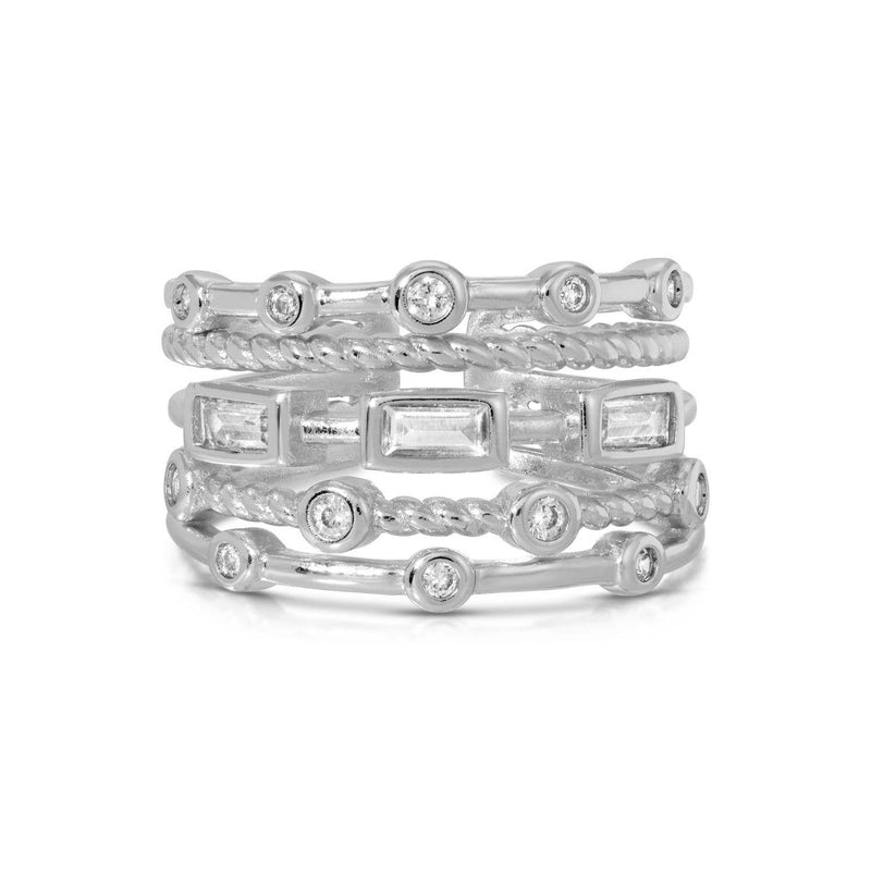 Layered Statement Ring: Gold