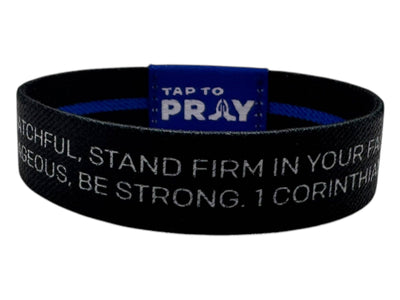 Tap To Pray™ Wristbands - First Responders Law Enforcement: X-Large