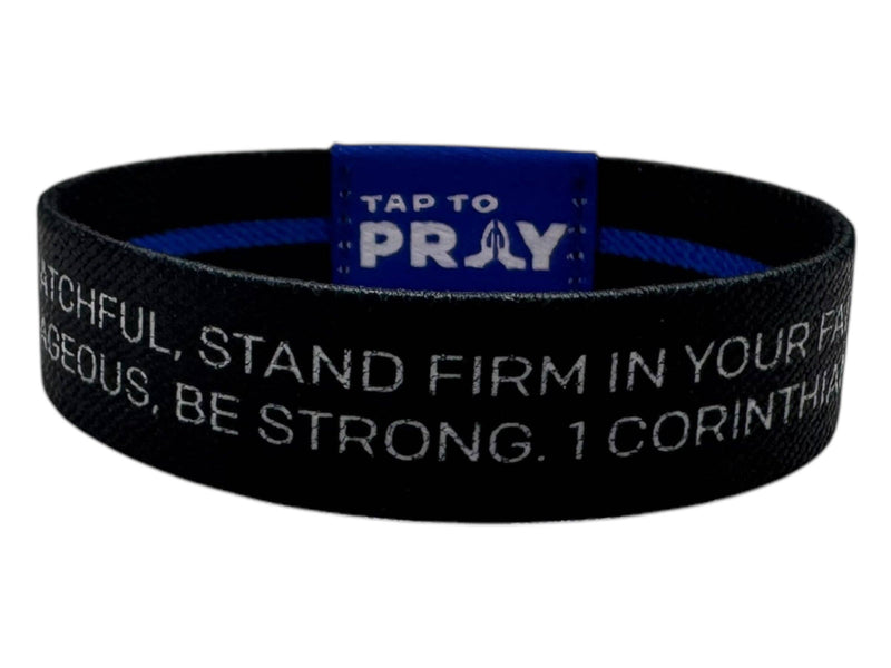 Tap To Pray™ Wristbands - First Responders Law Enforcement: X-Large