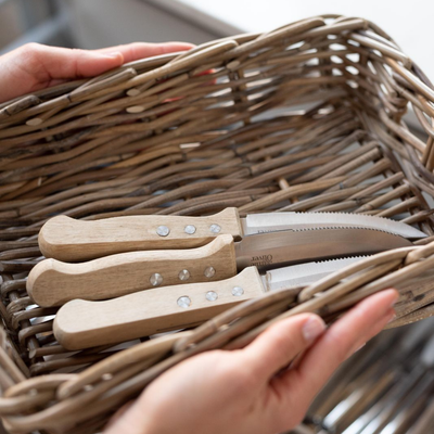 Rattan Rectangle Tray | 5" H