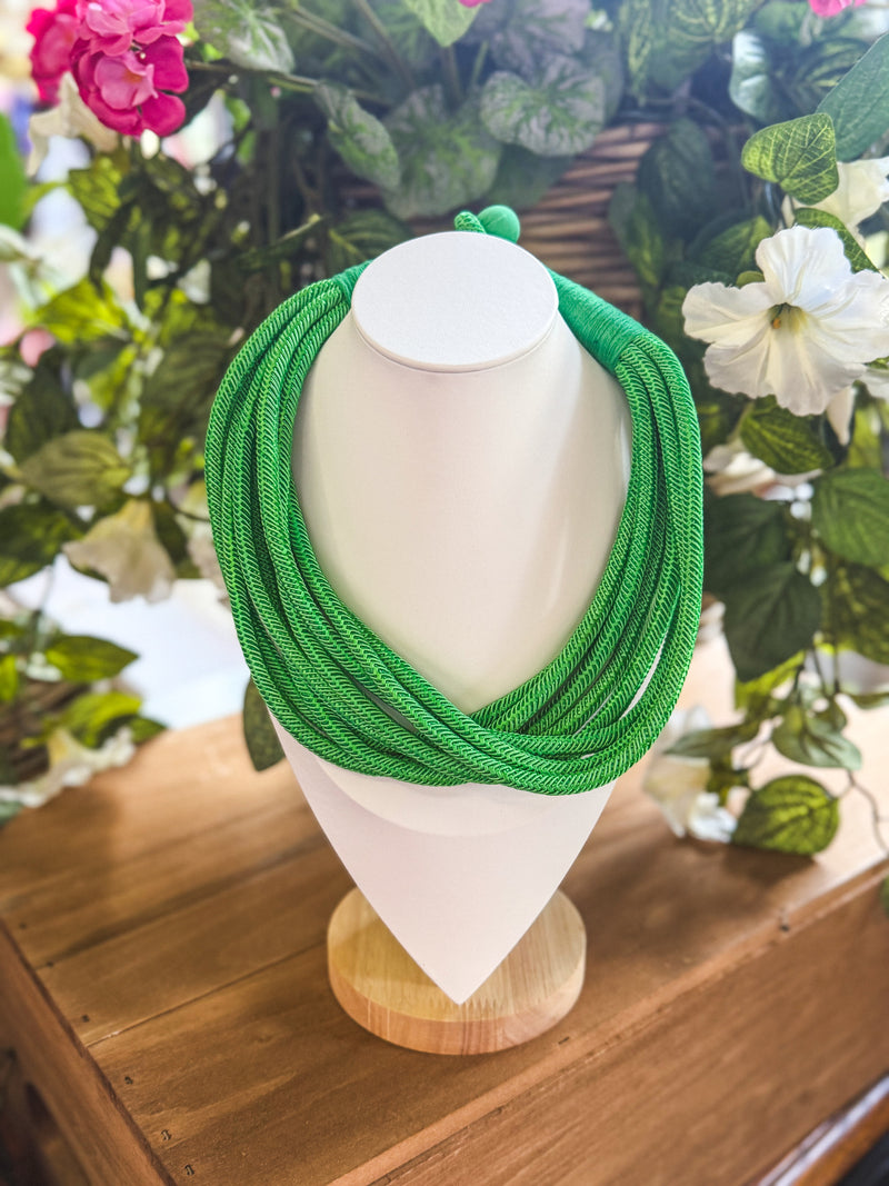 Kelly Green Slub Necklace