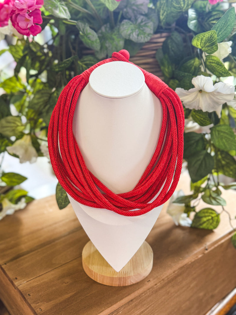 Red Slub Necklace