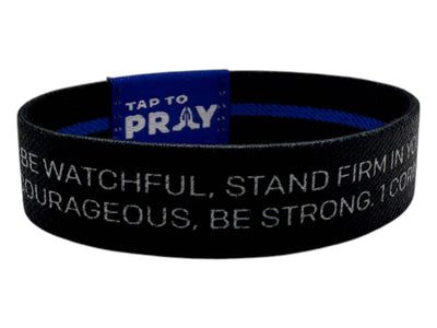 Tap To Pray™ Wristbands - First Responders Law Enforcement: X-Large