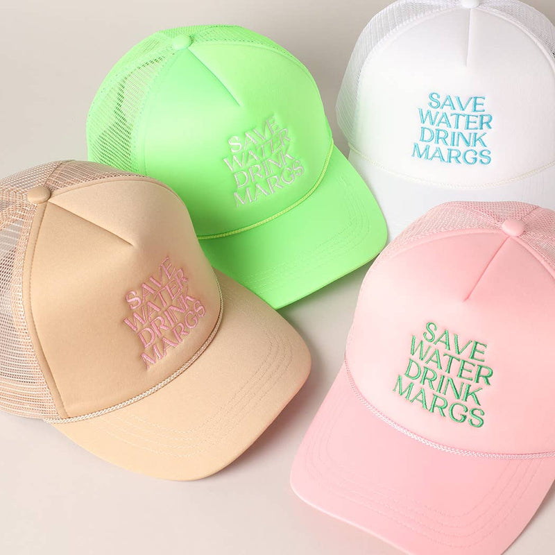 Save Water Drink Margs Trucker: BABY PINK