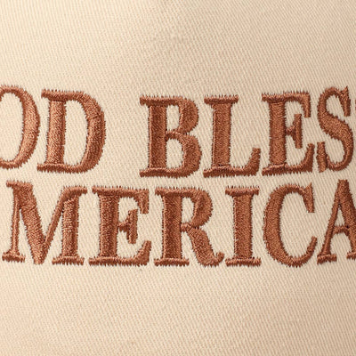 God Bless America Canvas Cap: Red